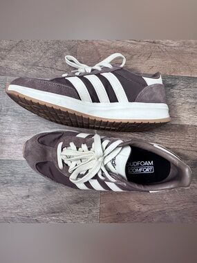 adidas Brown and White Cloudfoam Casual Sneakers